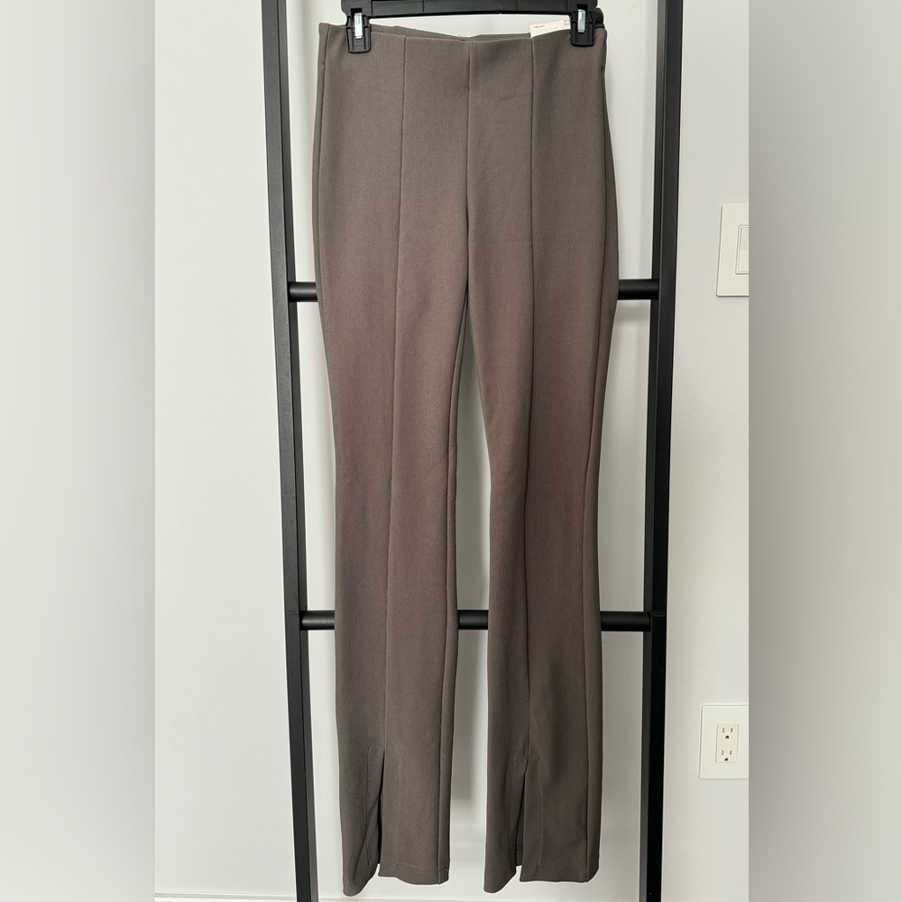 Zara Gray Taupe Boot Cut Pants Small